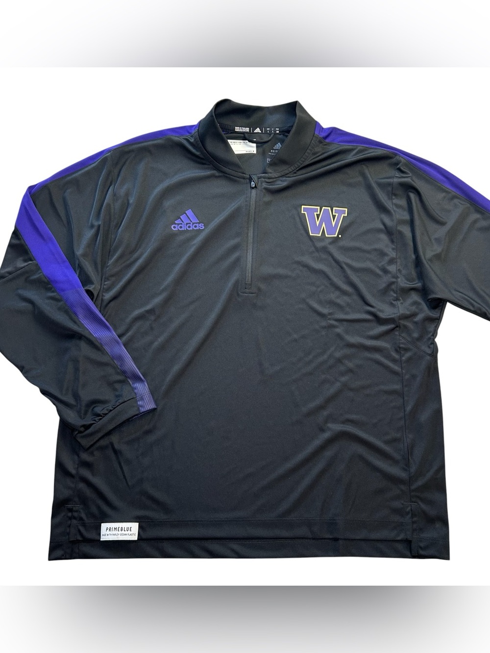 Adidas Washington Huskies Football TEAM ISSUED Men’s Sideline 1/4 Zip Pullover L